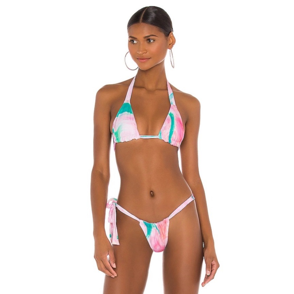 Frankie’s Bikinis Veronica Top & Kendall bottom in Trip, Medium, SOLD OUT!